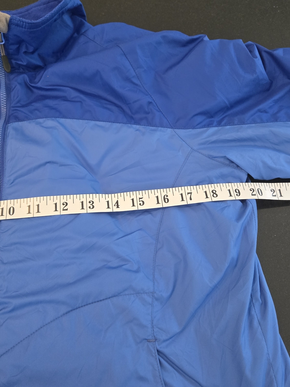 Cabela's Two-Tone Blue Full Zip Fleece Utility Jacket Gorpcore Outdoor Hiking S - Picture 8 of 11